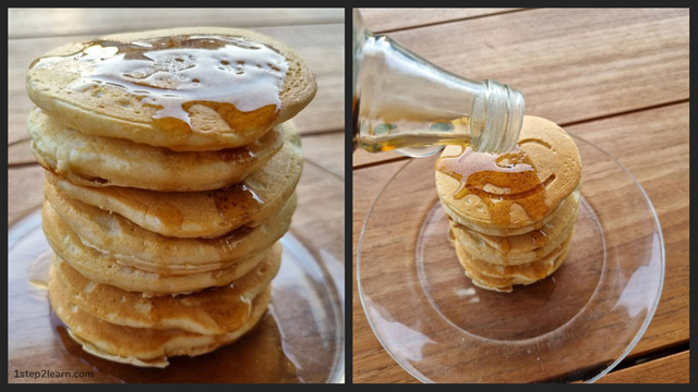 Pancakes with maple syrup