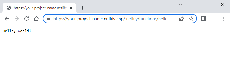 Netlify endpoint URL