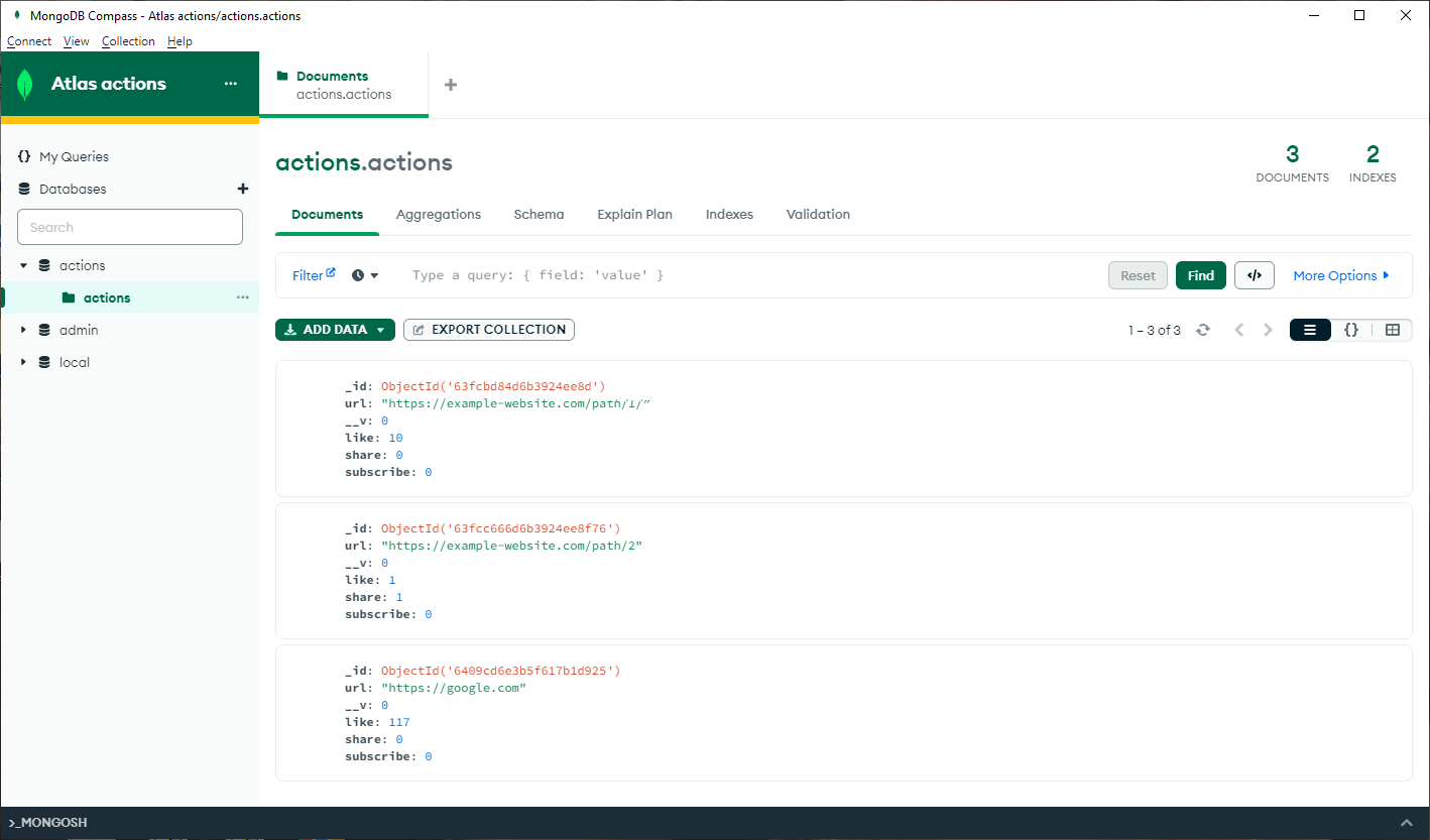 Netlify function log